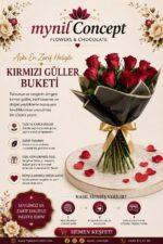 9 lu gül buketi
