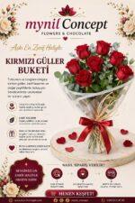 5 li gül buketi