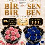 Bir Sen Bir Ben Mavi Düş Pembe Masal Buketi